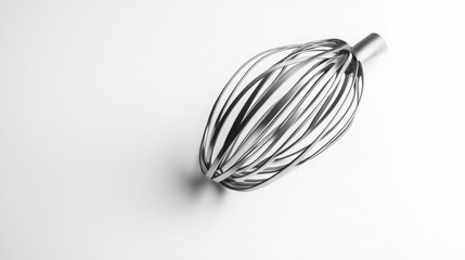 Sleek metallic whisk, perfect for baking and creating culinary masterpieces. The elegant design adds a touch of sophistication to any kitchen.