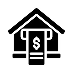 rent payment glyph icon