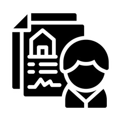 urban real estate glyph icon