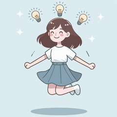illustration of person having an idea