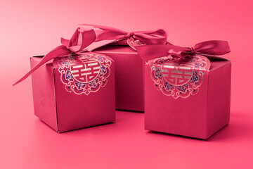 romantic rose red happy gift box poster