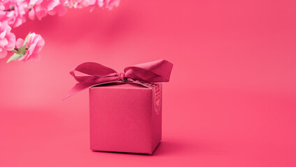 romantic rose red gift box poster