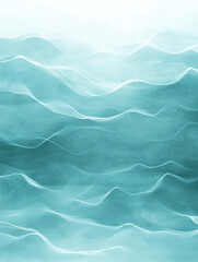 Obraz premium Soft Fluid Waves in Gentle Teal Tones for Tranquil Backgrounds