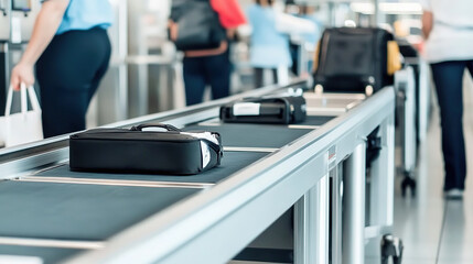 Fototapeta premium baggage inspection system, security and safety concept 