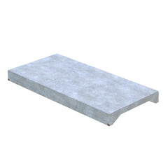 Concrete Slab, 3d illustration isolated on white background