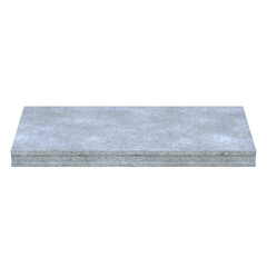 Concrete Slab, 3d illustration isolated on white background