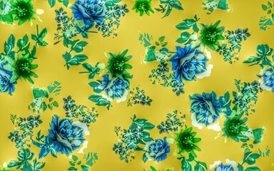 Multi flower and leaf digital shirt design 