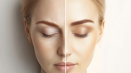 Aging Comparison Portrait Beautiful Young Old Woman Beauty Treatment Plastic Surgery Spa