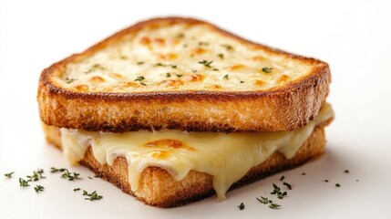 Freshly baked bread loaf on wooden cutting board with knife and kitchen cloth
