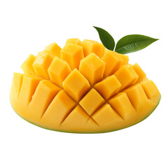 Ripe Juicy Mango Cut into Cubes Perfect for Refreshing Tropical Fruit Snacks