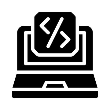 software developer glyph icon