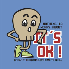 It's ok design cartoon vector illustration