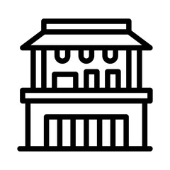 market stall line icon