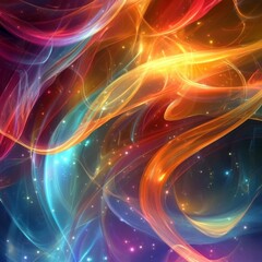 Obraz premium Bright Digital Art Background, Generative AI