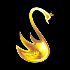gold swan.eps © Babaarya