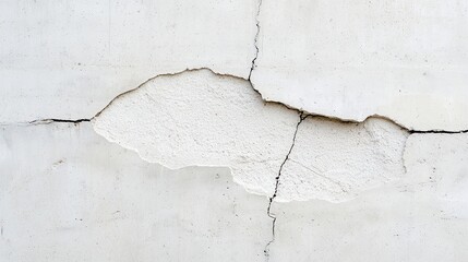 Obraz premium Weathered Urban Concrete Texture, aged surface with prominent cracks and stains, minimalist backdrop, clean lines, ample negative space for design versatility