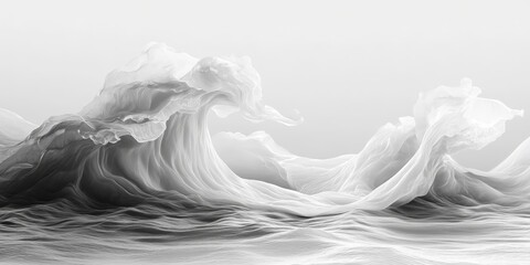 Fototapeta premium Flowing Digital Waves, Generative AI