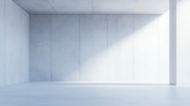 Brutalist Minimalism, raw concrete structure, stark simplicity, open space, architectural purity, unadorned design, emphasis on form, modernist aesthetic, urban environment