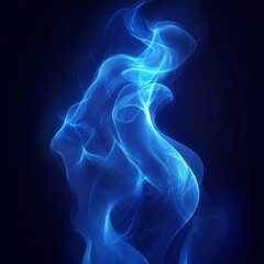 Obraz premium Neon Blue Abstract Background, Generative AI
