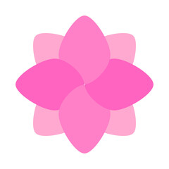 flower icon, pink floral simple, emoji flower cute, flora sticker