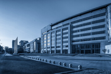 Modern Architectural Landscape Featuring Sleek Building Designs in Urban Setting