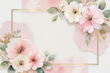 A dreamy wedding invitation with a pastel aesthetic