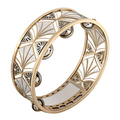 art deco tambourine
