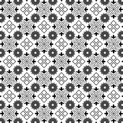 vector seamless pattern with flowers