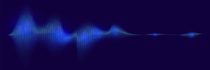 Abstract Digital EQ Equalizer. Sound Wave Design Element. Speaking Sound Wave Vector Illustration