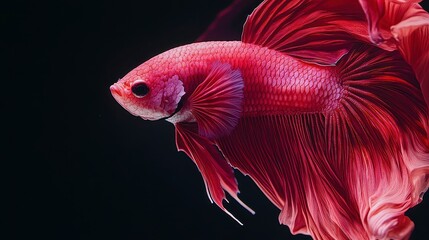 Red Betta Fish  Siamese Fighting Fish  Aquatic Life  Macro Photography