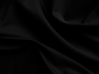 Black background texture fabric fiber crumpled grain dark cotton fine cloth pattern grunge textile canvas linen nylon grey abstract polyester material vintage, empty surface soft.