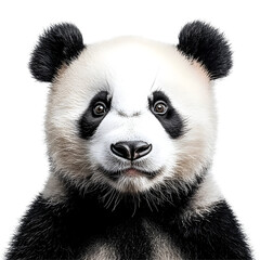 Fototapeta premium Majestic Panda Portrait Against A Clean White Background Evoking Serenity And Care