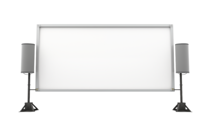 High quality blank projection screen with speakers