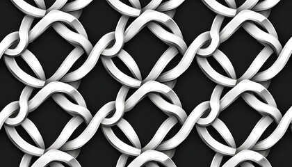 Fototapeta premium Abstract Geometric Pattern on Black Background