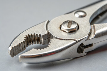 Pliers with shiny metallic finish and textured grip for better handling