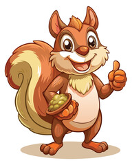 A hyperactive squirrel with comically oversized, puffed-out cheeks, furiously stuffing nuts.  Focus on detailed fur and bright eyes.