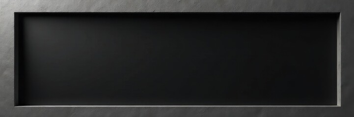 Blank black square banner with gray frame Perfect for product showcase , simple, marketing