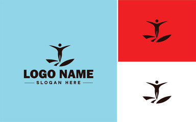 Corporate Wellness icon Workplace health programs Employee wellness initiatives Company fitness initiatives flat logo sign symbol editable vector