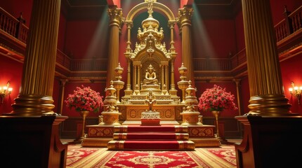 Cultural funeral ceremony sadness and prayer with holy water coffin and cross in a sacred environment