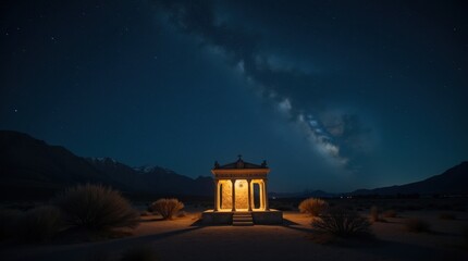 Cultural funeral rituals sadness holy water and prayer at a coffin with cross in nighttime serenity