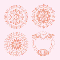 Vintage Pale Peach Wedding Grunge Background Collection.