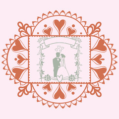 Vintage Pale Peach Wedding Grunge Background Collection.