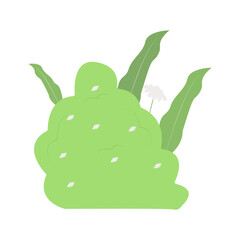 Grass Border Vector Illustration with Simple Design. Isolated on White Background