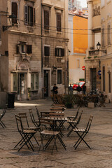 Street cafe in the old town