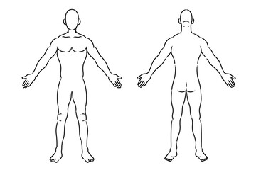 fashion template for men on white background