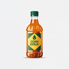 corn syrup bottle icon on plain white background