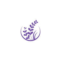 Lavender Flower logo in a pretty purple color