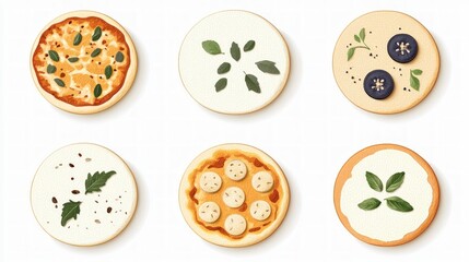 Delicious Pizza Toppings  Isolated Pizza Elements for Design