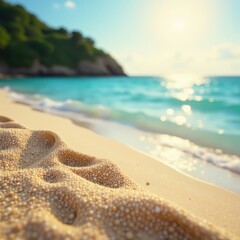 Sun-kissed sand, soft and smooth Perfect for summer escape , texture, image