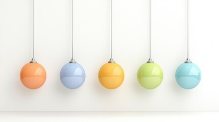 Pastel Hanging Globes  Modern Interior Design  Minimalist Decor